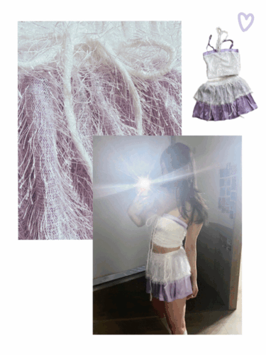 fairy sleeveless skirt set