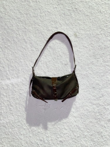buckle leather belt mini bag