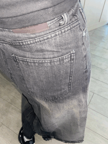 crunch line maxi denim skirt