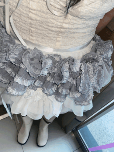 babe lace belt micro skirt